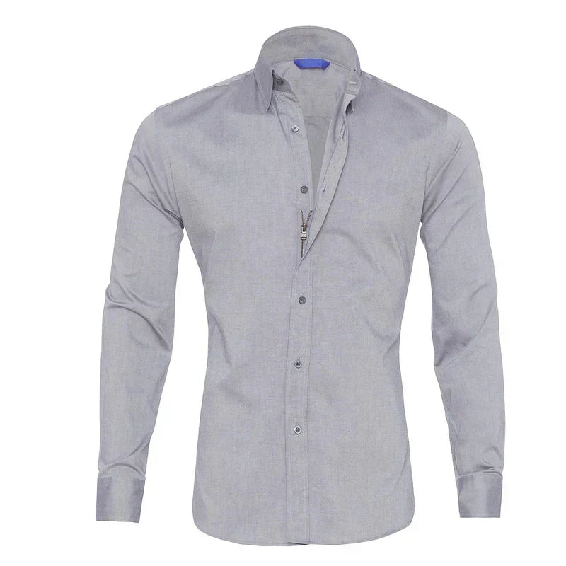 Slim Fit Hemd mit Speziellem Reißverschluss