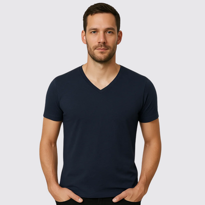 V-Ausschnitt Marineblau